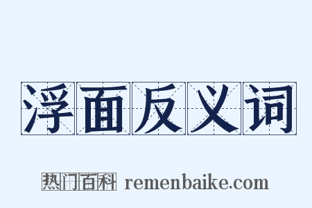 浮面反义词是什么意思的图片